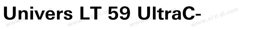 Univers LT 59 UltraC字体转换